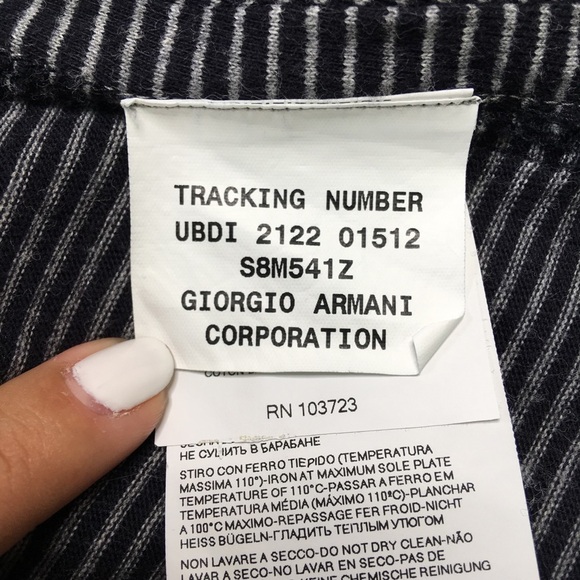 Armani Junior Toddler Boy Long Sleeve Striped Polo Shirt Size 2 Years - Picture 6 of 11